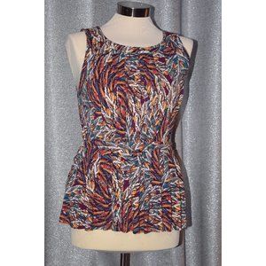 Anthro Deletta Pleated Peplum Blouse size small